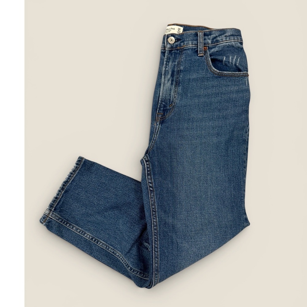 Abercrombie & Fitch Ultra High Rise Ankle‎ Straight Jeans Curve Love 28 6XS
